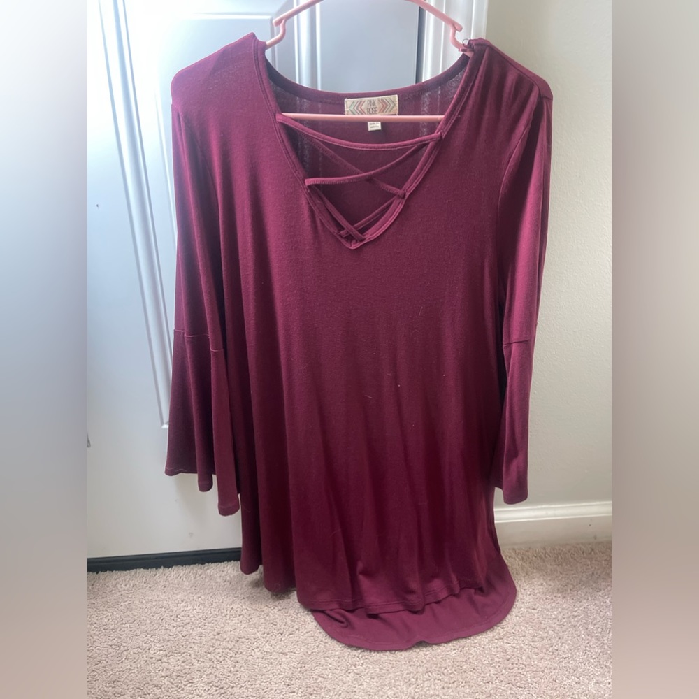 Cute wine color shirt